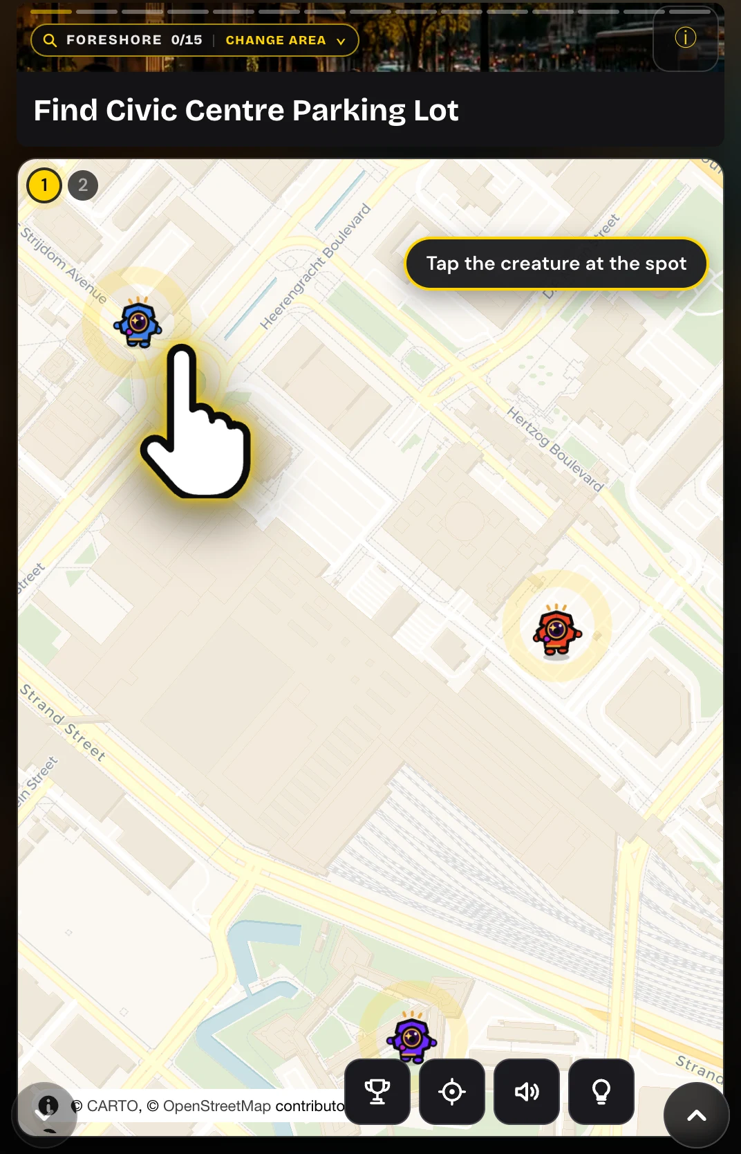 Live 2Klip Pin It game with place clue and map